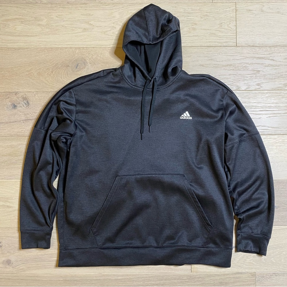 Adidas Black Gray Climawarm Hoodie